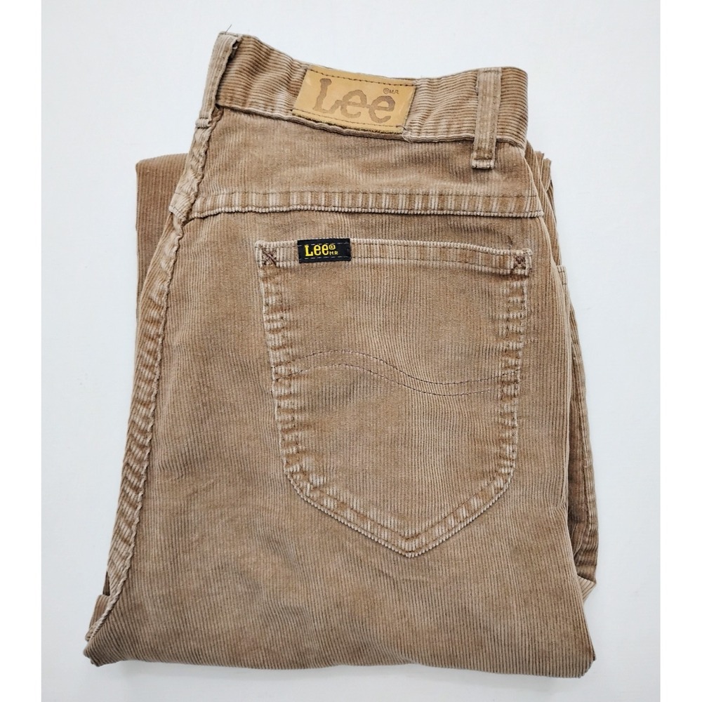 Lee Riders Brown Corduroy Pants Size 12 Union Tag Made In USA 26x30